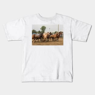 Horses in a trot Kids T-Shirt